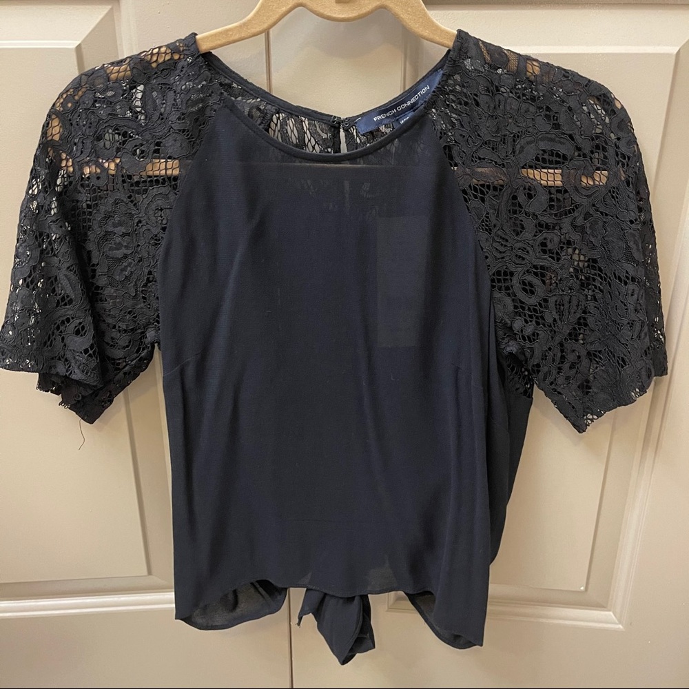 Lace sleeved top